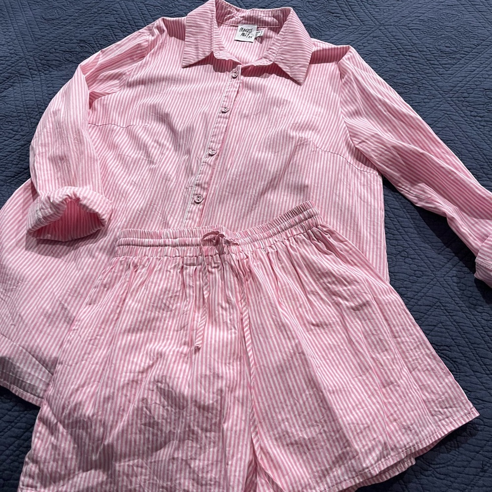 Princess Polly Pink Striped Set